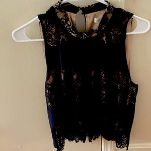 Lace sheer blouse